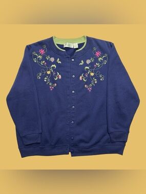 Vintage 80’s Embroidered Cardigan